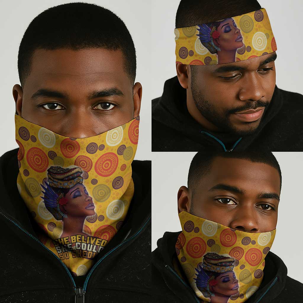African Women Neck Gaiter She Believed She Could So She Did DT03