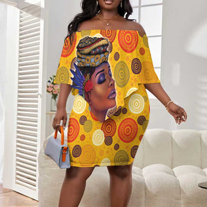 African Women Off Shoulder Short Dress She Believed She Could So She Did