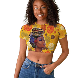 African Women Raglan Cropped T shirt She Believed She Could So She Did