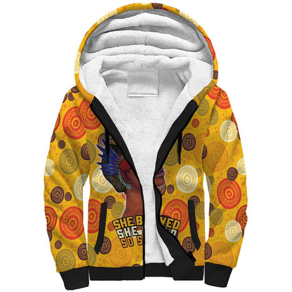 African Women Sherpa Hoodie She Believed She Could So She Did