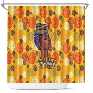 African Women Shower Curtain She Believed She Could So She Did