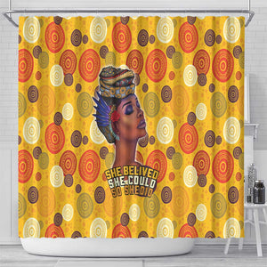 African Women Shower Curtain She Believed She Could So She Did