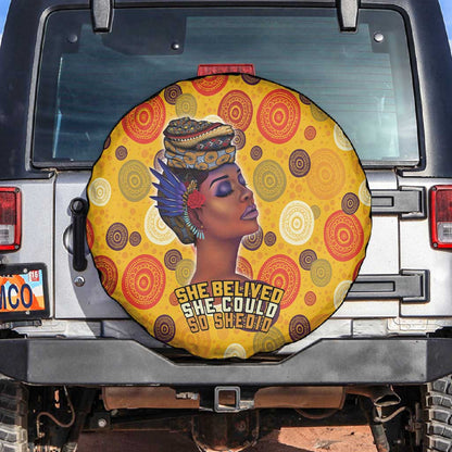 African Women Spare Tire Cover She Believed She Could So She Did