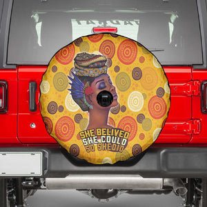 African Women Spare Tire Cover She Believed She Could So She Did
