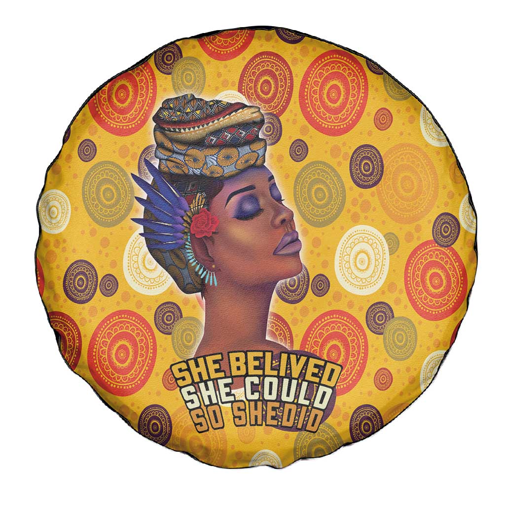 African Women Spare Tire Cover She Believed She Could So She Did