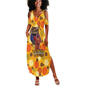African Women Summer Maxi Dress She Believed She Could So She Did