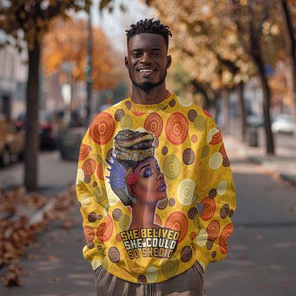 African Women Sweatshirt She Believed She Could So She Did