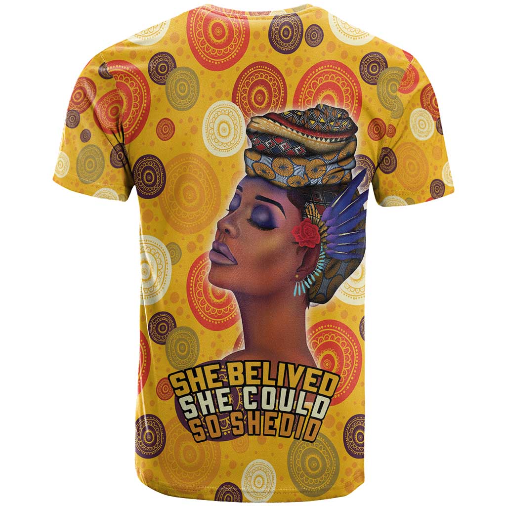 African Women T shirt She Believed She Could So She Did
