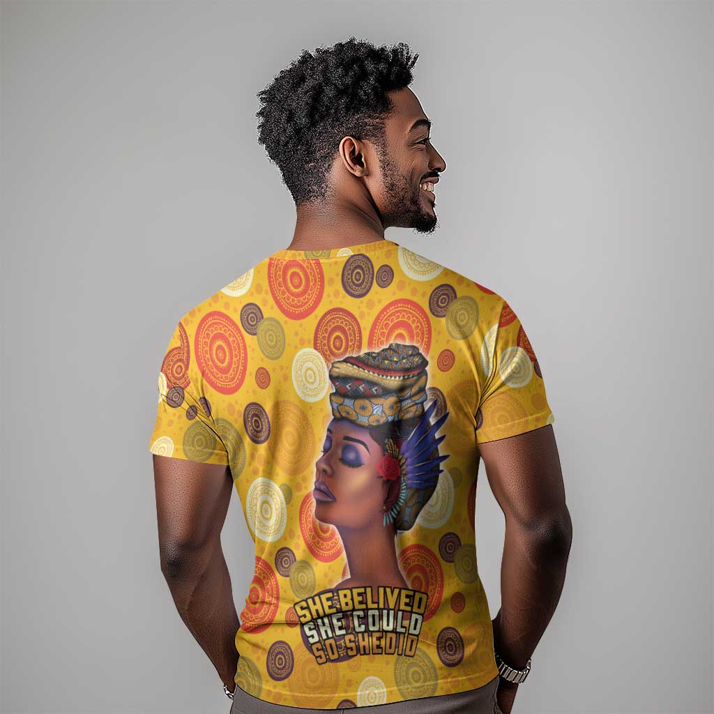 African Women T shirt She Believed She Could So She Did