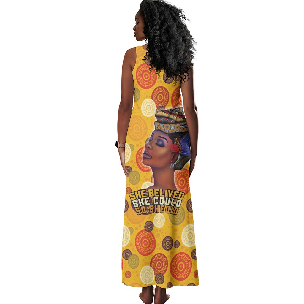 African Women Tank Maxi Dress She Believed She Could So She Did