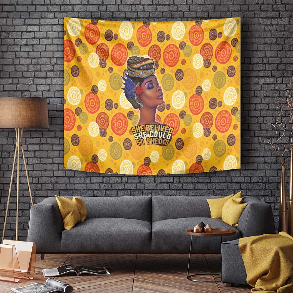 African Women Tapestry She Believed She Could So She Did