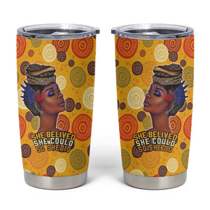African Women Tumbler Cup She Believed She Could So She Did