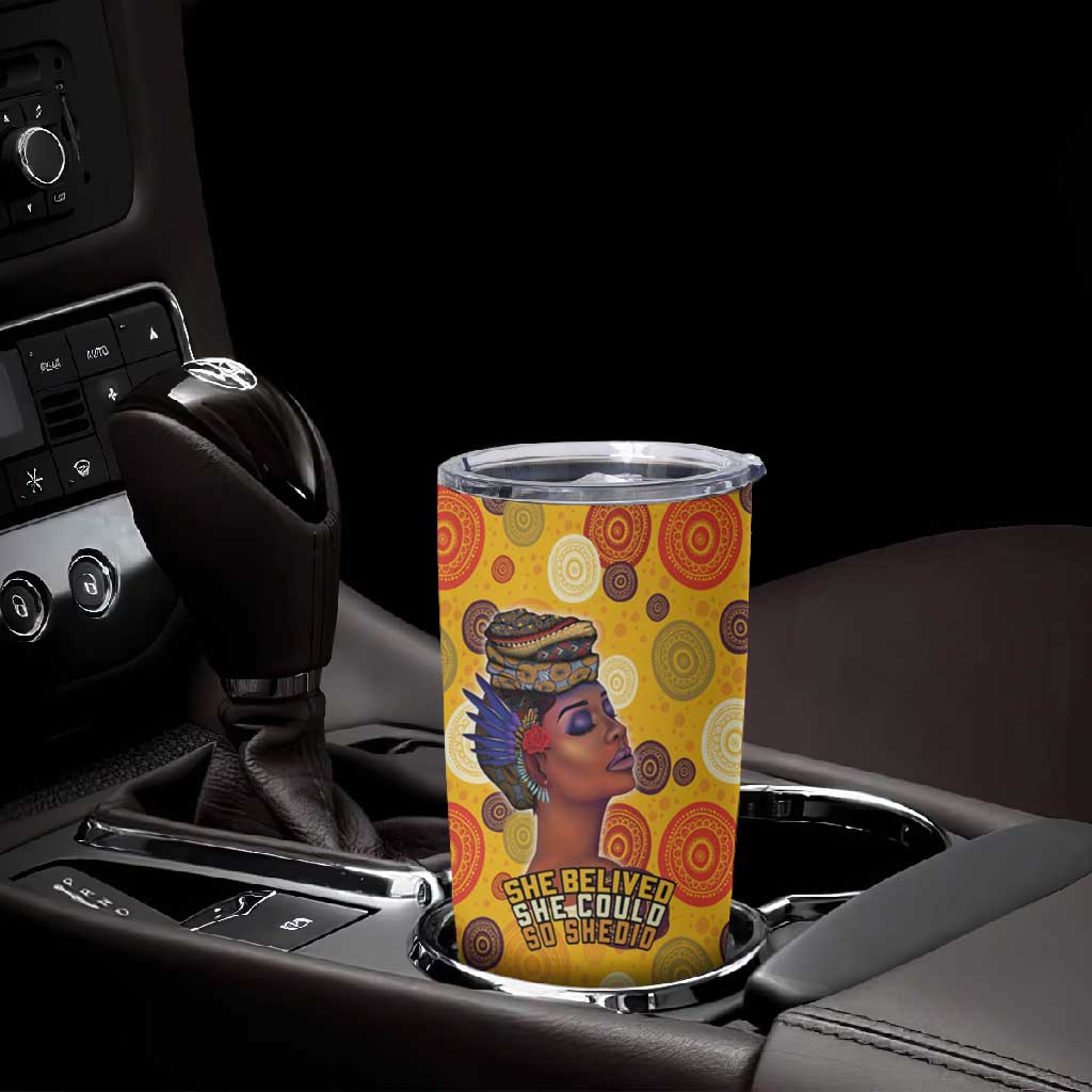 African Women Tumbler Cup She Believed She Could So She Did