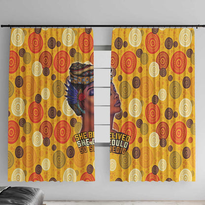 African Women Window Curtain She Believed She Could So She Did