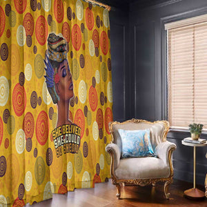 African Women Window Curtain She Believed She Could So She Did