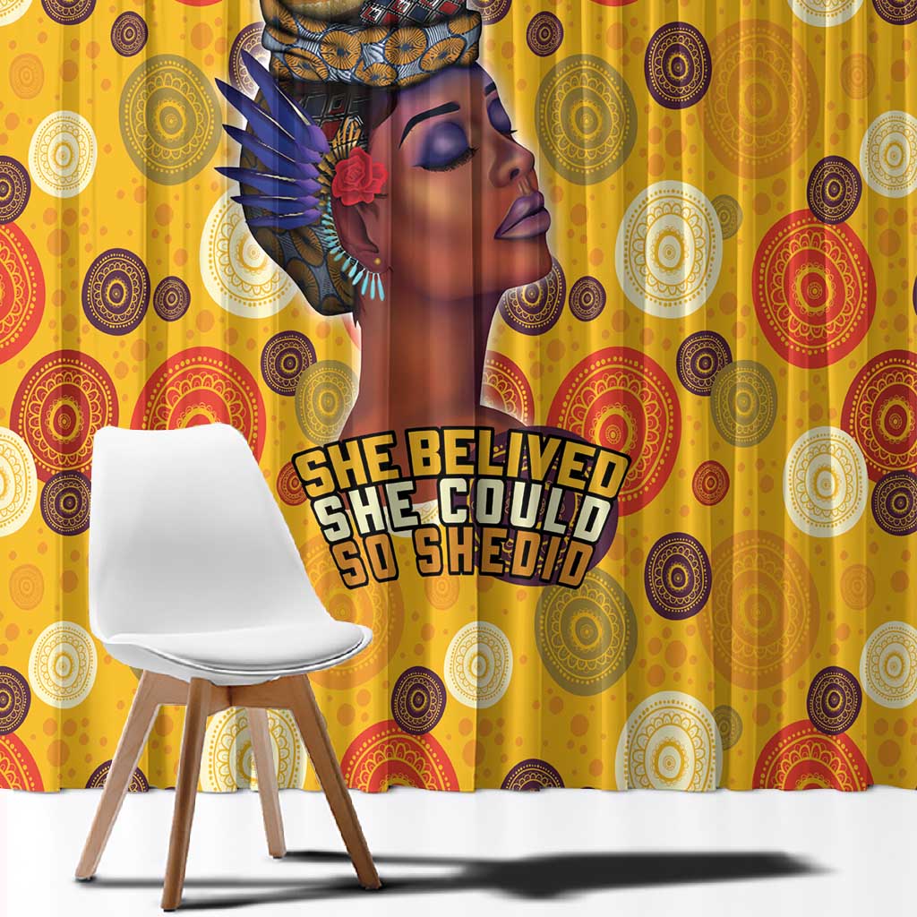 African Women Window Curtain She Believed She Could So She Did