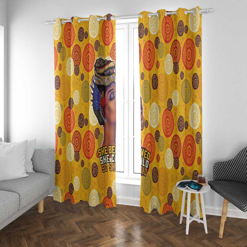African Women Window Curtain She Believed She Could So She Did