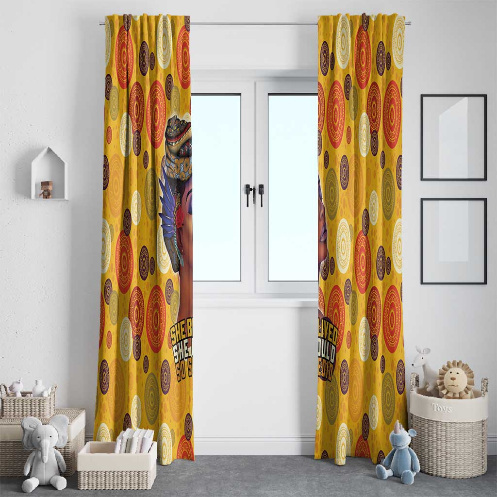 African Women Window Curtain She Believed She Could So She Did