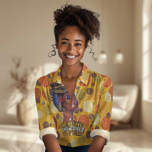 African Women Women Casual Shirt She Believed She Could So She Did