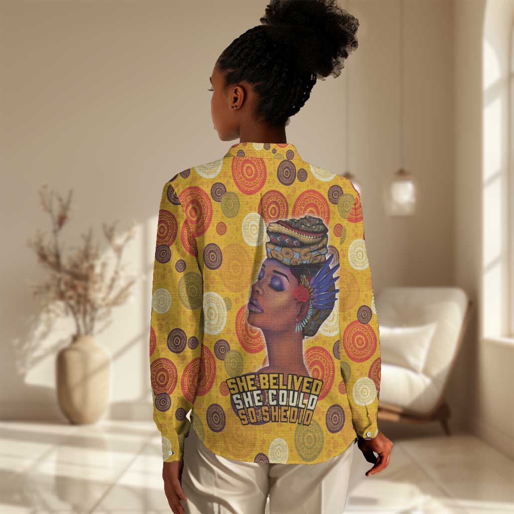 African Women Women Casual Shirt She Believed She Could So She Did