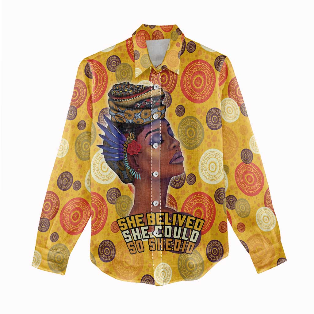 African Women Women Casual Shirt She Believed She Could So She Did