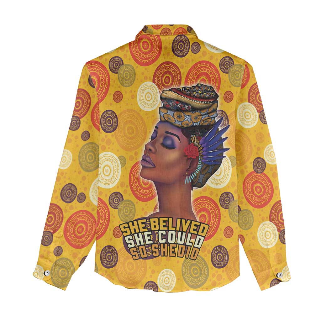 African Women Women Casual Shirt She Believed She Could So She Did