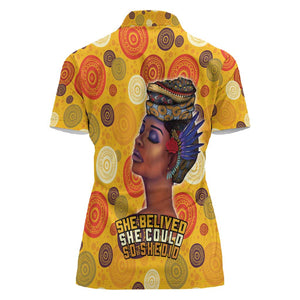 African Women Women Polo Shirt She Believed She Could So She Did