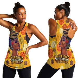 African Women Women Racerback Tank She Believed She Could So She Did