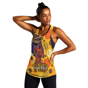 African Women Women Racerback Tank She Believed She Could So She Did