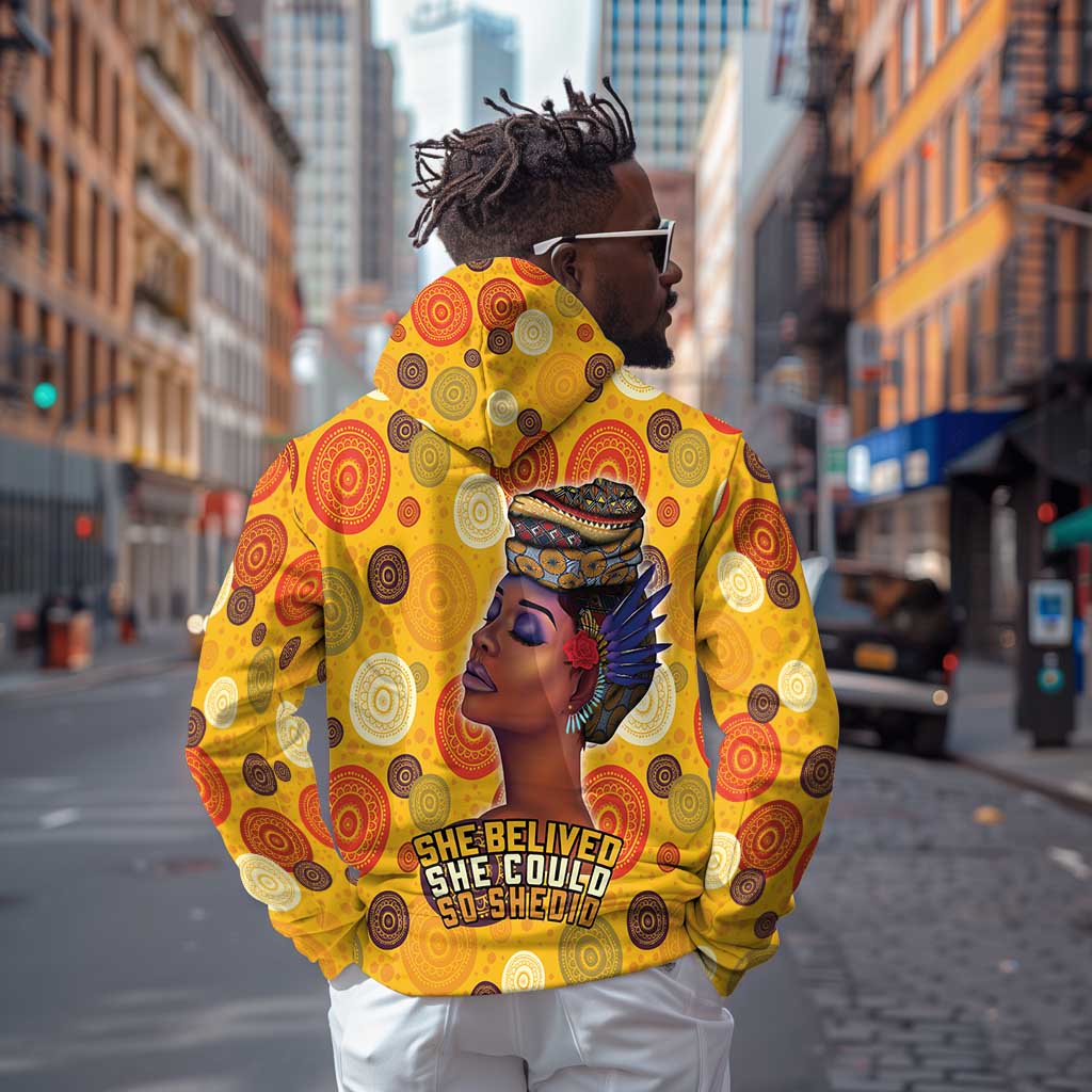African Women Zip Hoodie She Believed She Could So She Did