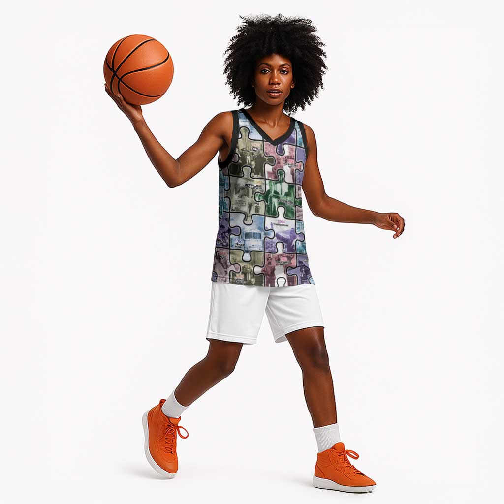 African American Basketball Jersey The Civil Rights Journey in Puzzle - African Pride