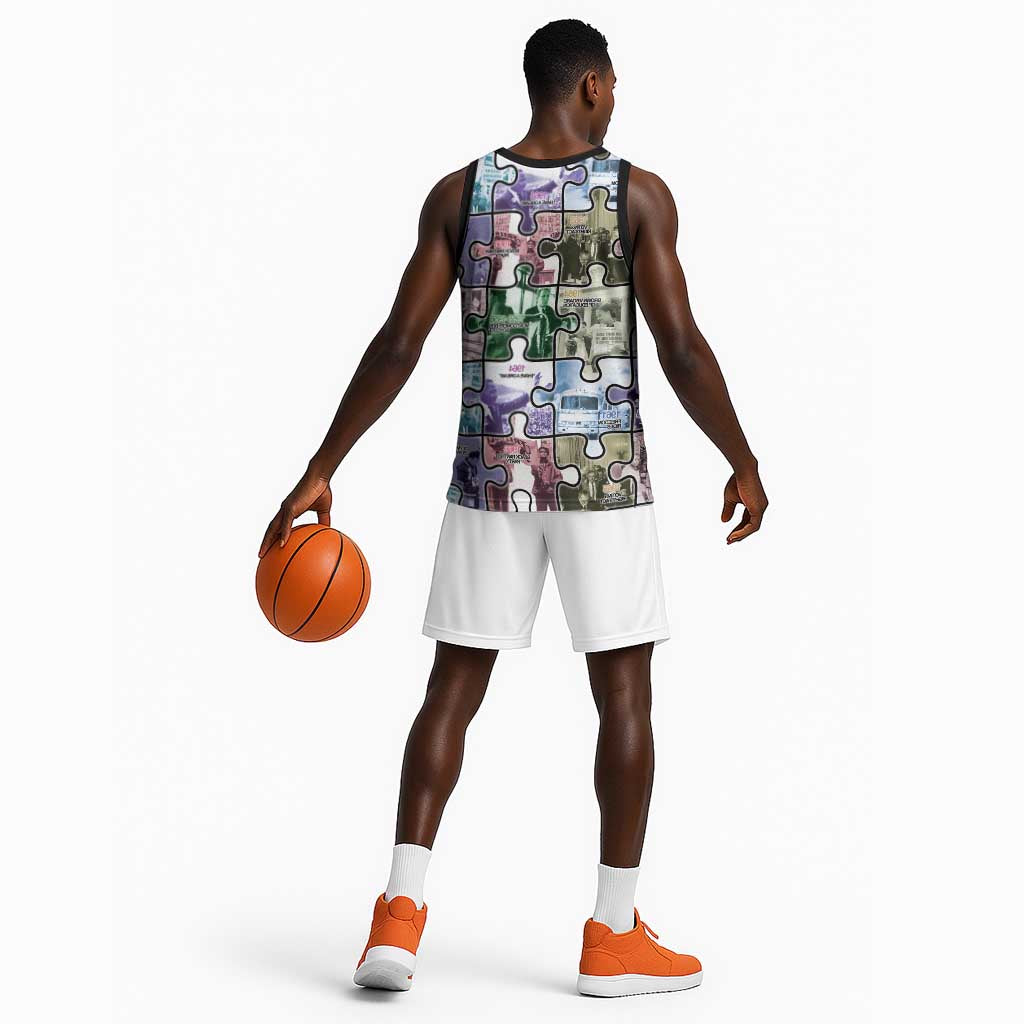 African American Basketball Jersey The Civil Rights Journey in Puzzle - African Pride
