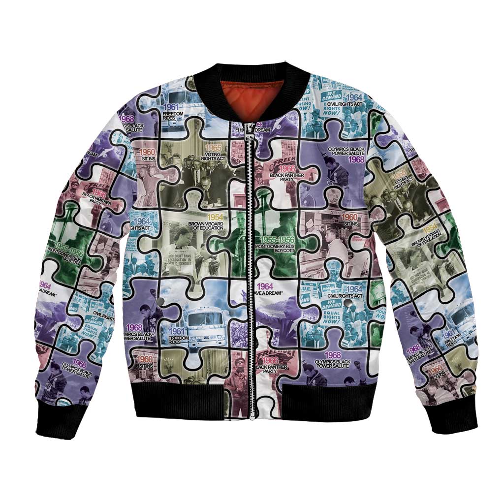 African American Bomber Jacket The Civil Rights Journey in Puzzle