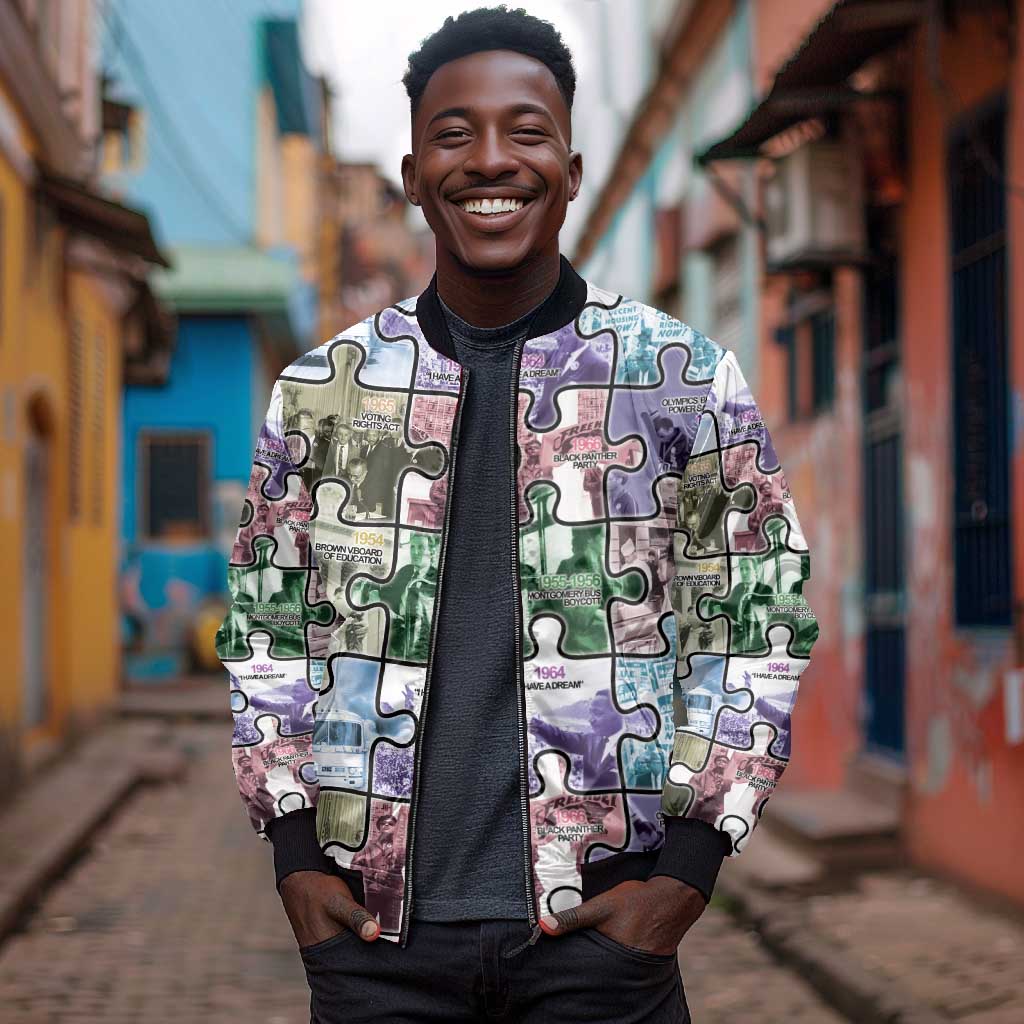 African American Bomber Jacket The Civil Rights Journey in Puzzle