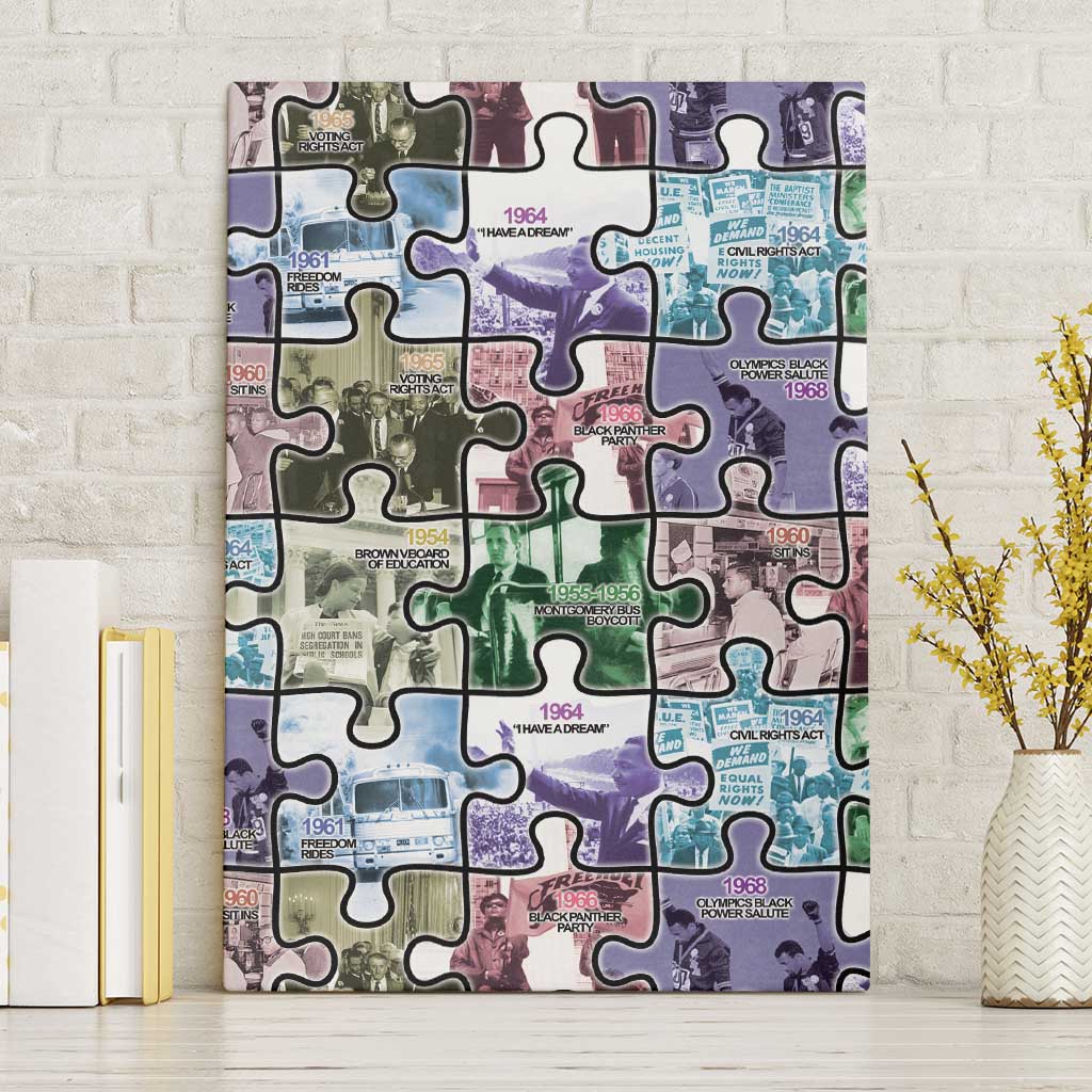 Civil Rights Canvas African American Canvas Wall Art The Civil Rights Journey in Puzzle by ...