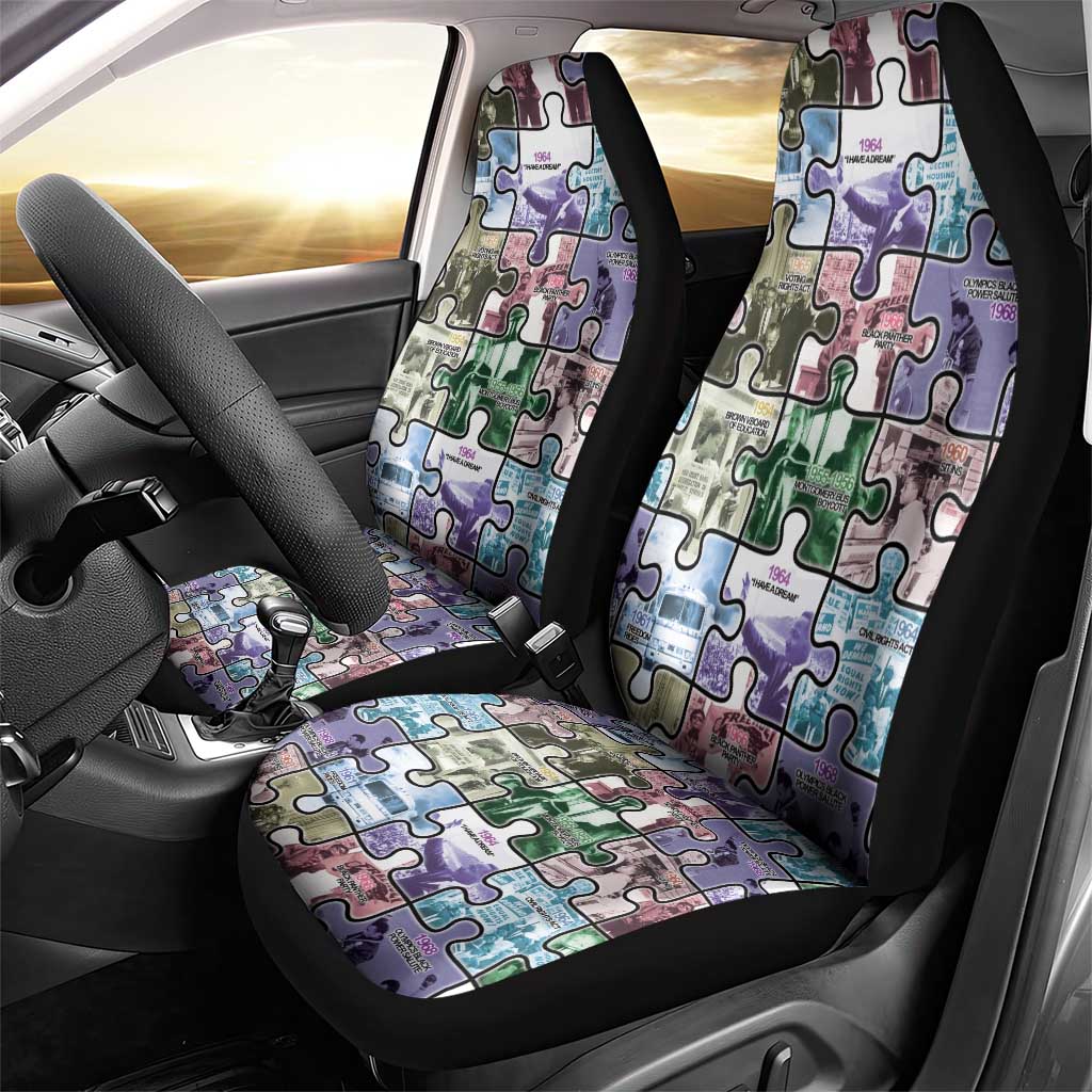 African American Car Seat Cover The Civil Rights Journey in Puzzle