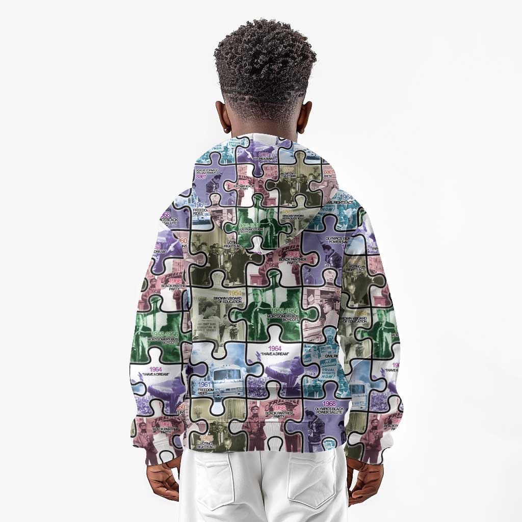 African American Kid Hoodie The Civil Rights Journey in Puzzle