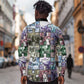 African American Long Sleeve Button Shirt The Civil Rights Journey in Puzzle