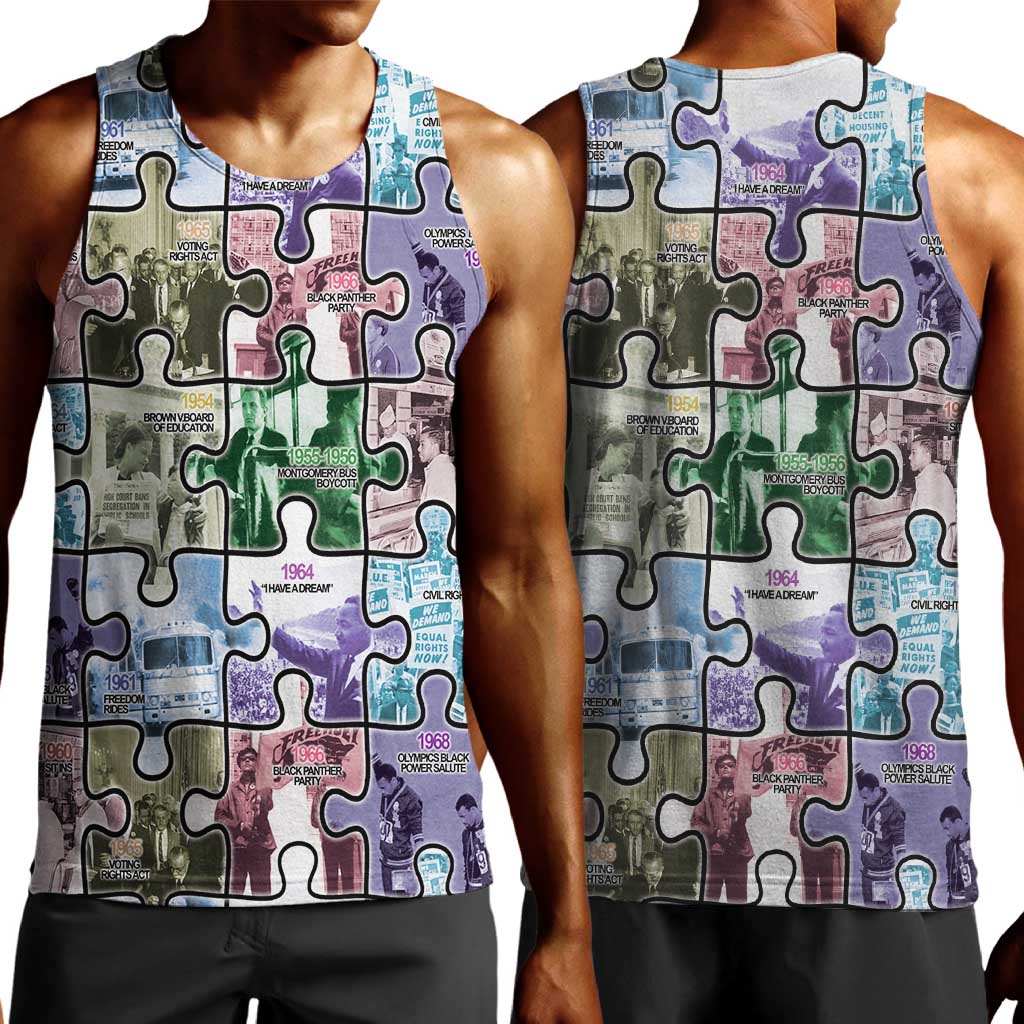 African American Men Tank Top The Civil Rights Journey in Puzzle
