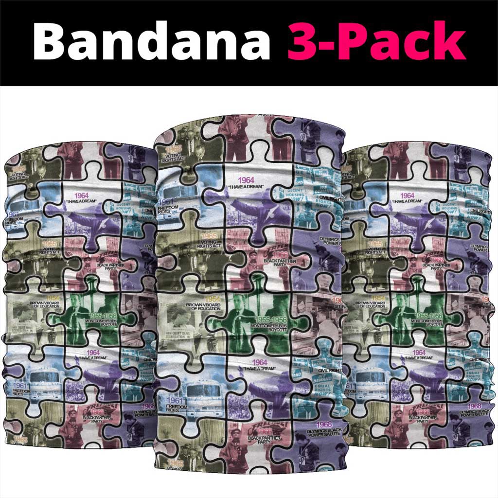 African American Neck Gaiter The Civil Rights Journey in Puzzle DT03