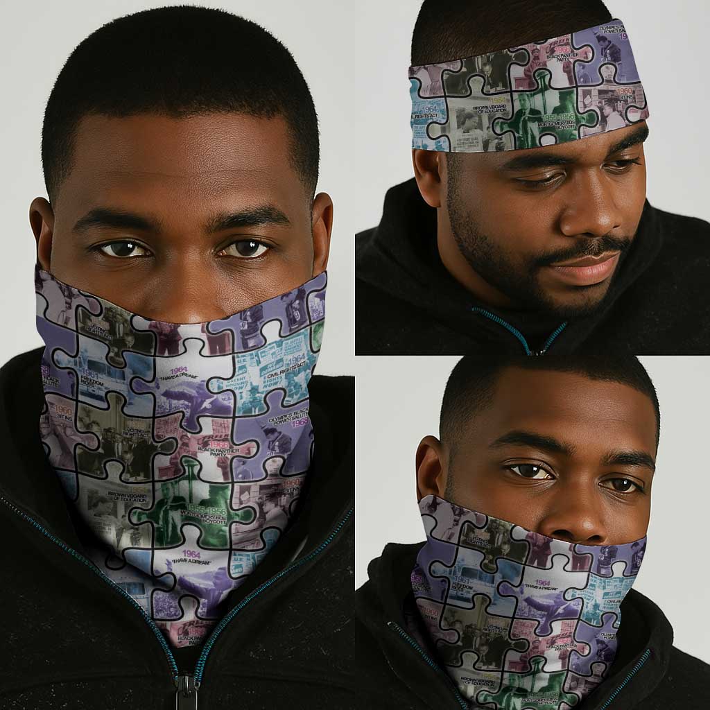 African American Neck Gaiter The Civil Rights Journey in Puzzle DT03