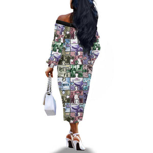 African American Off The Shoulder Long Sleeve Dress The Civil Rights Journey in Puzzle