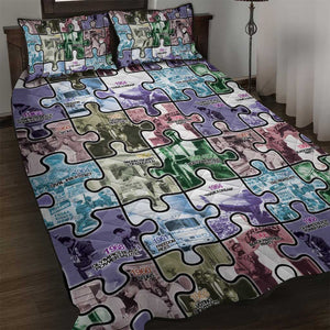 African American Quilt Bed Set The Civil Rights Journey in Puzzle