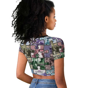 African American Raglan Cropped T shirt The Civil Rights Journey in Puzzle
