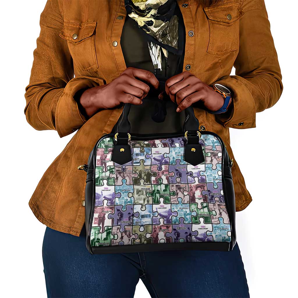 African American Shoulder Handbag The Civil Rights Journey in Puzzle