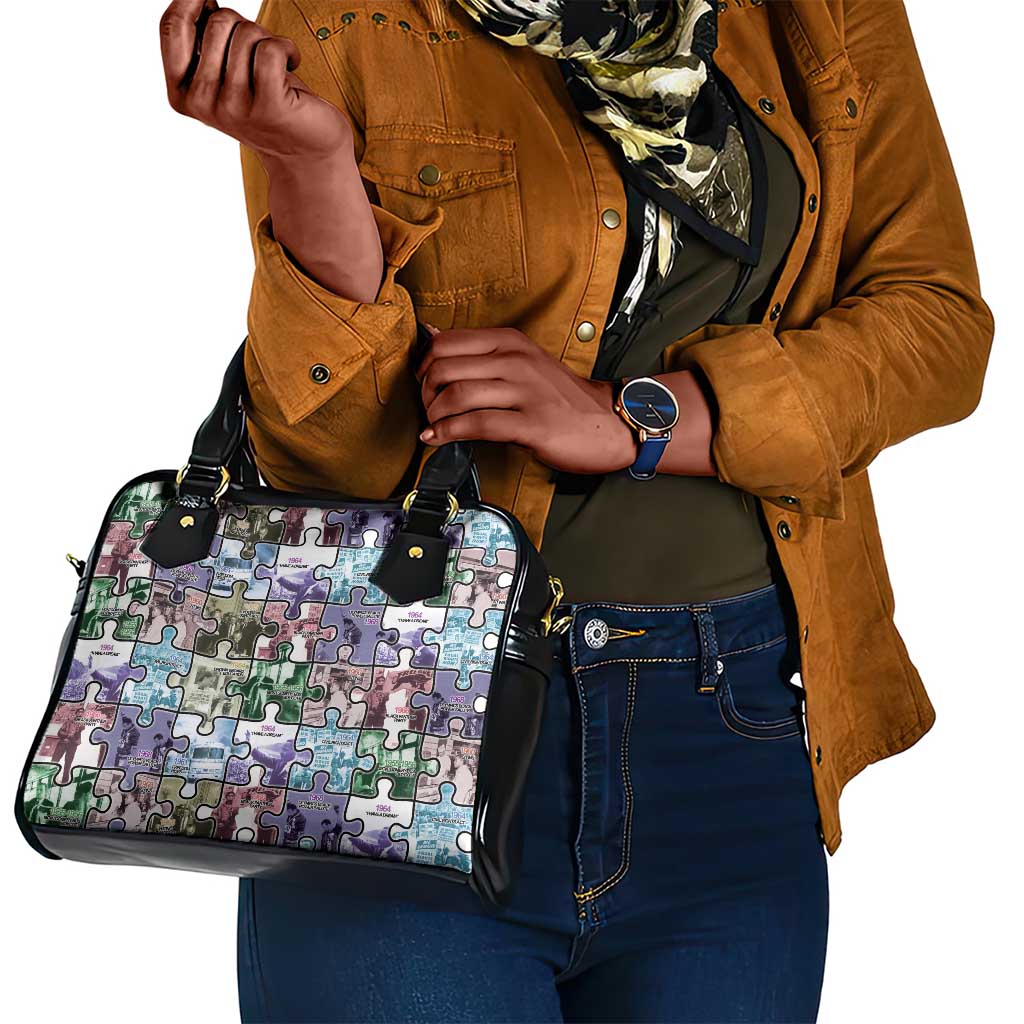 African American Shoulder Handbag The Civil Rights Journey in Puzzle