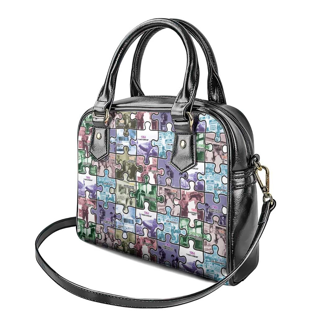African American Shoulder Handbag The Civil Rights Journey in Puzzle