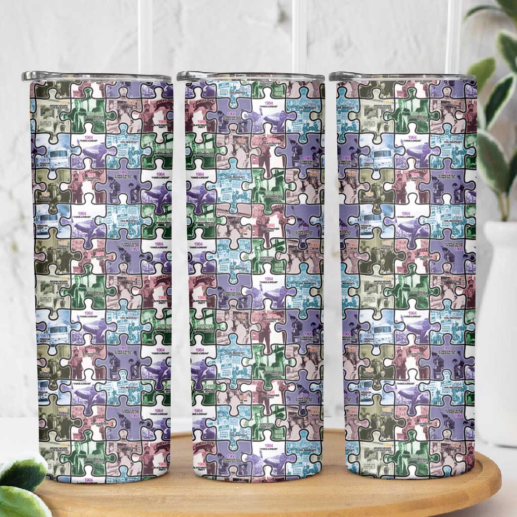African American Skinny Tumbler The Civil Rights Journey in Puzzle