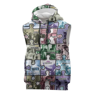 African American Sleeveless Hoodie The Civil Rights Journey in Puzzle - African Pride