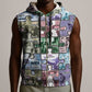 African American Sleeveless Zip Hoodie The Civil Rights Journey in Puzzle - African Pride